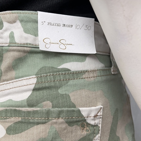 Jessica Simpson Denim Camo Frayed Shorts - Picture 4 of 8